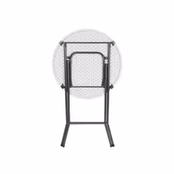 Perel FP185N table de jardin Noir, Blanc Forme arrondie