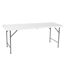 Perel FP183 table de jardin Blanc Forme rectangulaire