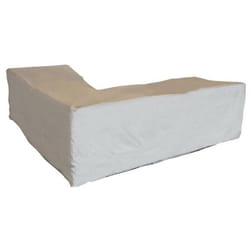 Housse d'extérieur pour salon de jardin, gris beige, forme l, 250 cm x 250 cm x 90 cm x 70 cm - Perel