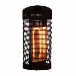 Perel - Chauffage de terrasse mobile, 1200 w, avec protection anti-basculement, 2 niveaux de chauffe, oscillant, résistant aux projections d'eau,