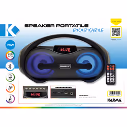 Karma Italiana HQSA 1042 haut-parleur portable et de fête Enceinte portable stéréo Noir 16 W - Vue supplémentaire 6