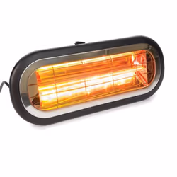 Perel Chauffage de terrasse/parasol, 2000 W, low glare, avec interrupteur, avec support pour montage au mur et plafond, résis ...