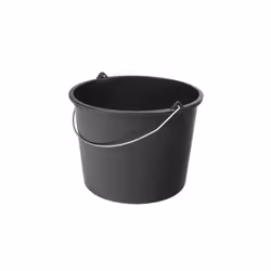 Toolland BBT12BR, Seau de maçon, Rond, Polyéthylène, Noir, 12 L, 305 mm