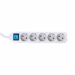 Perel EB5WSWOG multiprise 1,5 m 5 sortie(s) CA Intérieure Blanc