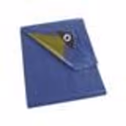 Bâche PEREL - bleu/kaki - 4 x 4 m - résistante - polyéthylène - 680 g/m²