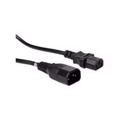 CÂBLE D'ALIMENTATION NOIR C14 + C13 L:1.8 m H05VV-F 3G1.00 mm² Caractéristiques Physiques Longueur du Câble: 1.8 m Données Él ...
