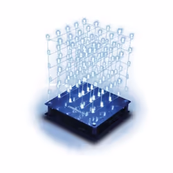 Whadda Kit de soudage et programmation éducatif, cube LED 3D, 125 LED rouges, 5 x 5 x 5 Ce kit de soudage éducatif vous perme ...