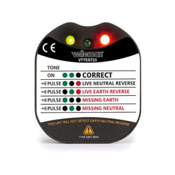 Velleman - Testeur de tension et terre de prises de mur - cat ii - 230 v - indication por led et buzzer