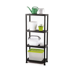 Velleman - Perel Étagère de rangement avec 4 étagères, montage sans outil, inclut des supports de fixation murale, capacité de charge de 20 kg par