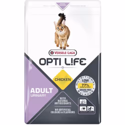 Les croquettes Opti Life chat Adult Urinary sont élaborées à base de poulet et sans céréales.Pauvres en glucides, elles conti ...