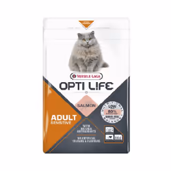 Opti Life sensible est un parfaitement EquilibrE sur la nutrition sur la base du saumon, faible en glucides et sans cErEales, ...