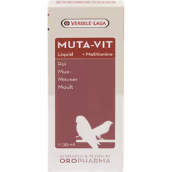 MElange multivitamide avec mEthodin pour une meilleure mue. Le liquide oropharma muta-vit est un mElange en grumeaux de vitam ...