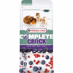 Versele-Laga Crock Berry, En-cas, 50 g, Lapin, Oméga-3, Vitamine A, Vitamine C, Vitamine D3, Vitamine E, Sac