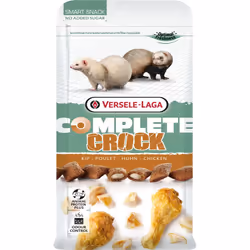 Eh bien - une collation croustillante avec un poulet doux farci. Versele-Laga Complete Crock Chickn est une collation savoure ...