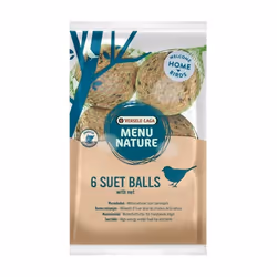 Boules de graisse pour oiseaux de la nature Versele Laga Menu Nature - Sachet de 6 boules de 90 g avec filet
