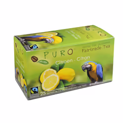 PURO Fairtrade Lemon, Thé noir, 2 g, Carton rigide, 25 pièce(s)