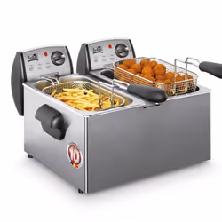 Fritel FR 1850 DUO, Friteuse, 6 L, 150 °C, 190 °C, Double, Acier inoxydable