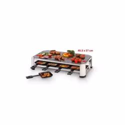 Fritel SG 2180, 1500 W, Grill, 8 personne(s), Noir, Chrome, Acier inoxydable, Rectangulaire, 495 x 270 mm