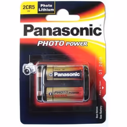 Panasonic Photo Lithium Battery 2CR5, Batterie à usage unique, Oxyhydroxyde de nickel (NiOx), 6 V, 1400 mAh, 34 mm, 17 mm