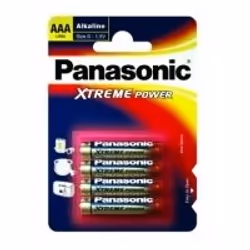 Panasonic Xtreme Power LR03 (4 pack), Batterie à usage unique, Alcaline, 1,5 V, 10,5 mm, 10,5 mm, 44,5 mm