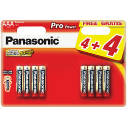 Panasonic Pro Power AAA 4+4 Batterie à usage unique Alcaline