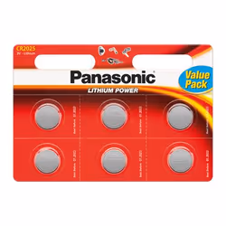 Tecxus CR2025 P 6-BL Panasonic, Batterie à usage unique, CR2025, Lithium, 3 V, 6 pièce(s), 140 mAh