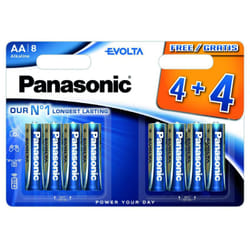 Panasonic - Piles LR06 aa Evolta 4+4 gratuites