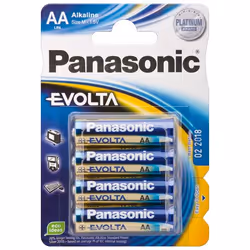 Wentronic LR6 4-BL Panasonic EVOLTA, Batterie à usage unique, AA, Alcaline, 1,5 V, 4 pièce(s), Beige, Bleu