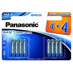 Piles LR03 AAA Evolta 4+4 gratuites