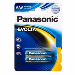 Panasonic Evolta AAA, Batterie à usage unique, Alcaline, 1,5 V, 2 pièce(s), Bleu, AAA
