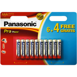 Panasonic Pro Power AAA 6+4 Batterie à usage unique Alcaline
