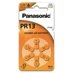Panasonic - Piles pour appareil auditif PR13 x6
