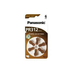Panasonic - Piles pour appareil auditif PR312 x6