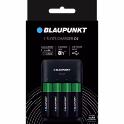 enquête Pour 1 à 4 accus ni-MH (AA ou AAA). Câble USB (50 cm) fourni. Charge chaque batterie individuellement (Delta Delta V) ...