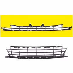 GRILLE DE PARE-CHOC AVANT >09  SPORT SUPERIEUR NOIR pour PEUGEOT - 207 - 3P-5P