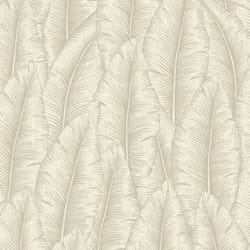Papier peint - Grandeco - Palmeira Leaf - Crème - Doré - Floral et végétal