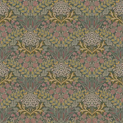 Papier peint damassé floral Belvedere Vert Grandeco 202303