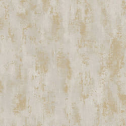 Papier peint vinyle texturé béton vénitien Taupe / Or Grandeco A75803