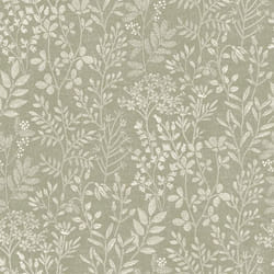 Papier Peint Intissé 205003 Papier Peint Fleurs / Floral 0.53 x 10.05 m Grandeco Karuna Beige