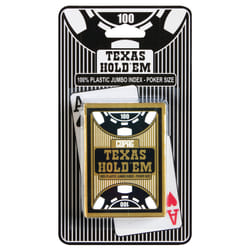 Copag GOLD POKER PLASTIC JUMBO 2 INDEX BLACK\u0026RED BLISTER - 10001541-0001