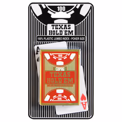 Copag GOLD POKER PLASTIC JUMBO 2 INDEX BLACK\u0026RED BLISTER - 10001541-0001