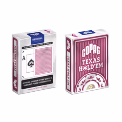 Copag Texas Hold'em SILVER - 4 Peek Index - Rouge, 55 pièce(s), Plastique, 3 an(s), Garçon/Fille, Enfants/adultes, 20 min