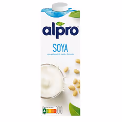 Alpro Soy Drink Original, 39 kcal, 163 kJ, 3 g, 1,8 g, 2,5 g, 2,5 g