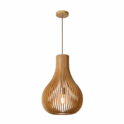 Lucide BODO - Suspension - Ø 38 cm - Bois
