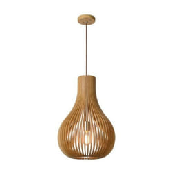 Lucide BODO - Suspension - Ø 38 cm - Bois