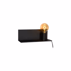 Lucide 06218/01/30 Sebo Lampe de Chevet, Métal, E27, 40 W, Noir, 35 x 12 x 12 cm