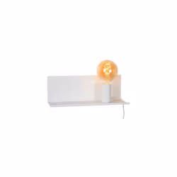 Lucide 06218/01/31 Sebo Lampe de Chevet, Métal, E27, 40 W, Blanc, 35 x 12 x 12 cm
