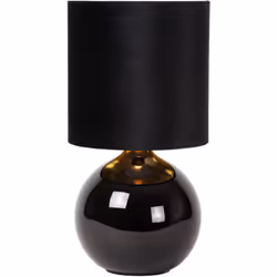 La lampe de table classique Esterad présente un aspect très chaleureux. Son socle convexe en céramique illumine la pièce de m ...