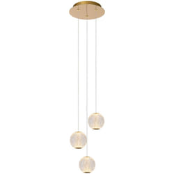 Cintra Suspension Diam. 25 cm led Dim. 3x4,7W 2700K Transparent - Lucide
