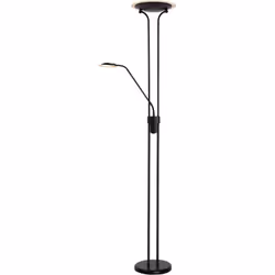 Lucide CHAMPION-LED - Lampadaire / Lampe De Lecture - Ø 25,4 cm - LED Dim. - 1x20W 3000K - Noir
